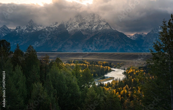 Obraz Jackson View Overlook after sunset