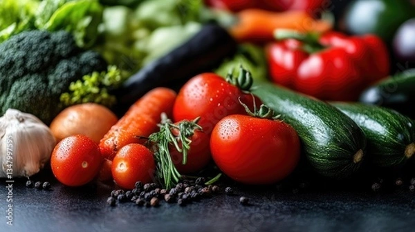 Obraz Fresh, vibrant assortment of colorful vegetables