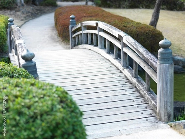 Obraz 日本庭園の橋