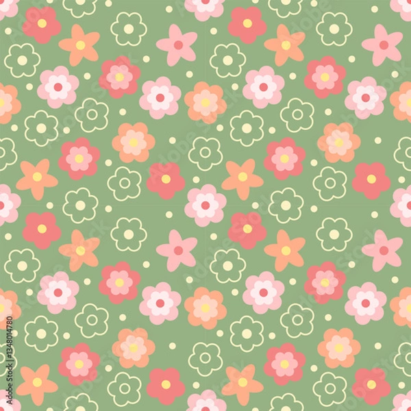 Fototapeta seamless floral pattern
