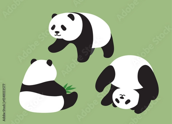 Fototapeta パンダのかわいいポーズ