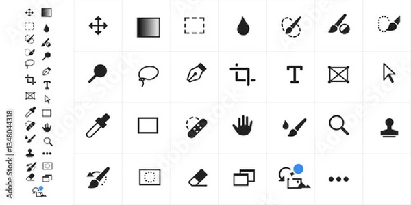 Obraz Graphic software Tool Icons Collection
