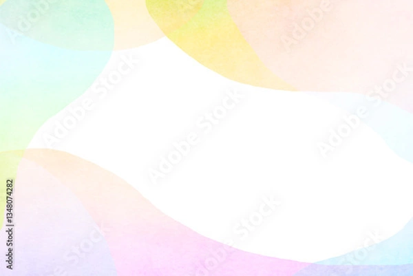 Obraz 透明感のある柔らかで優しい虹色の背景フレーム