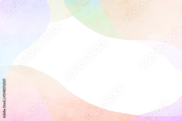 Obraz 透明感のある柔らかで優しい虹色の背景フレーム４