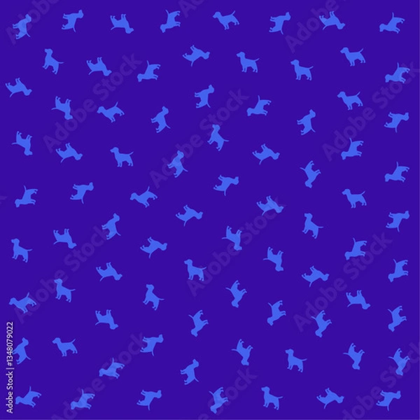 Fototapeta a blue dog pattern on a purple background