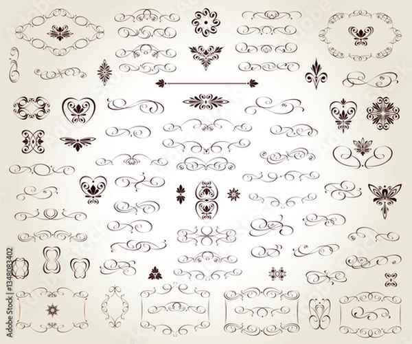 Fototapeta calligraphic design elements and page decoration