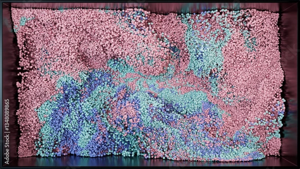 Fototapeta Pastel Harmony of Particles: Seamless Abstract Swirl Motion Background UHD
