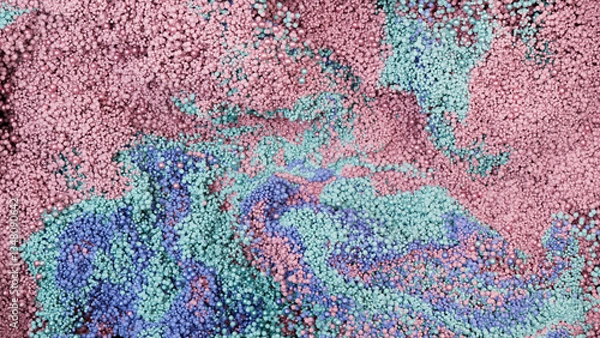 Fototapeta Pastel Harmony of Particles: Seamless Abstract Swirl Motion Background UHD
