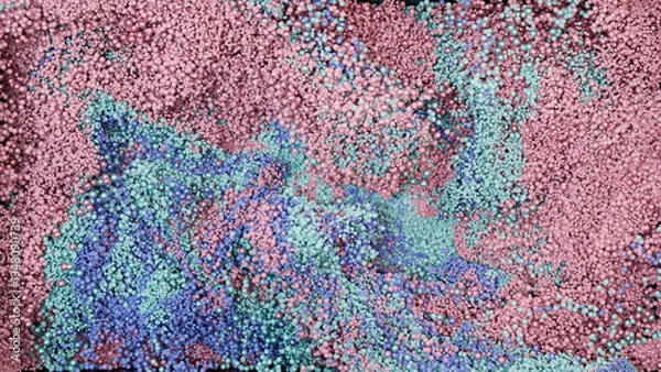 Fototapeta Pastel Harmony of Particles: Seamless Abstract Swirl Motion Background UHD
