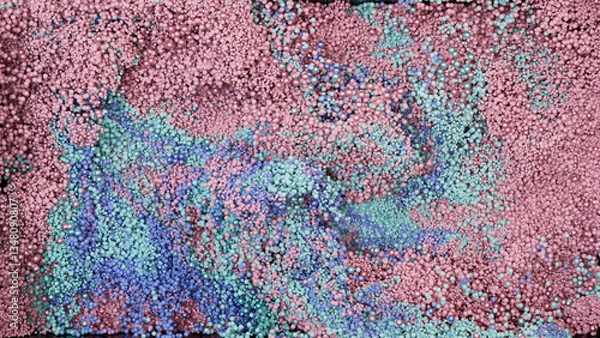 Fototapeta Pastel Harmony of Particles: Seamless Abstract Swirl Motion Background UHD
