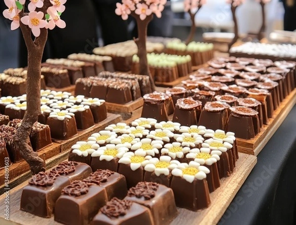 Obraz Gourmet Chocolate Assortment Display