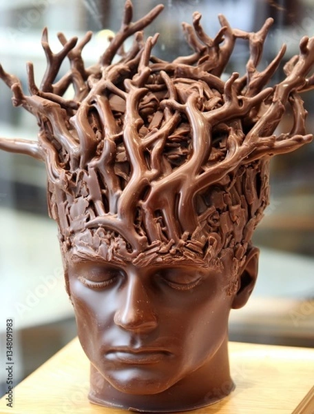 Obraz Chocolate Head with Tree Branches