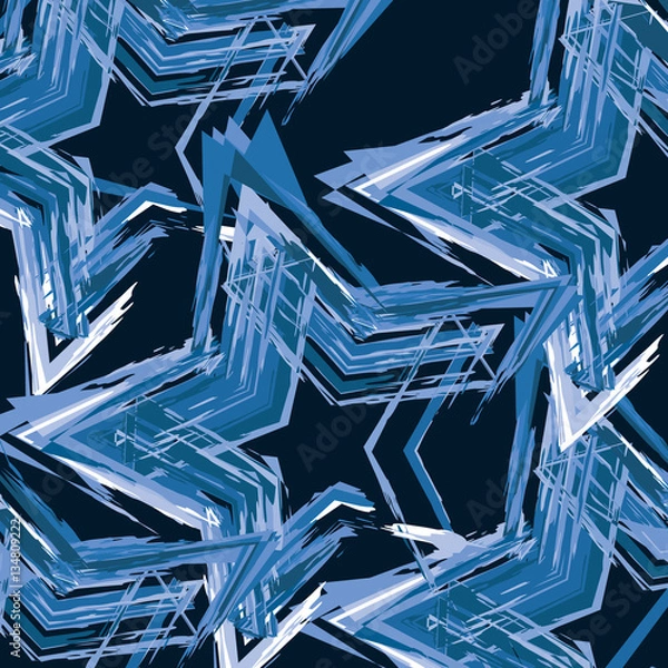 Fototapeta Abstract Blue Star Pattern Design