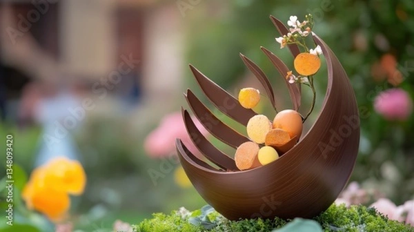 Obraz Chocolate Easter Egg Nest Decoration