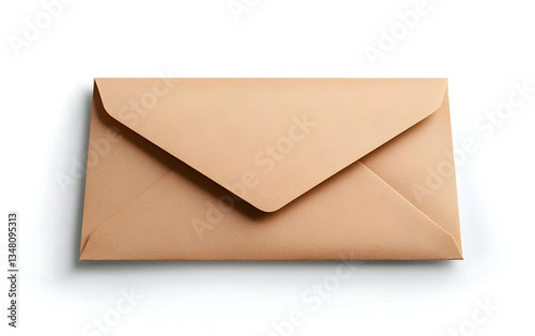 Obraz "Blank Brown Mailing Envelope on White Background"
