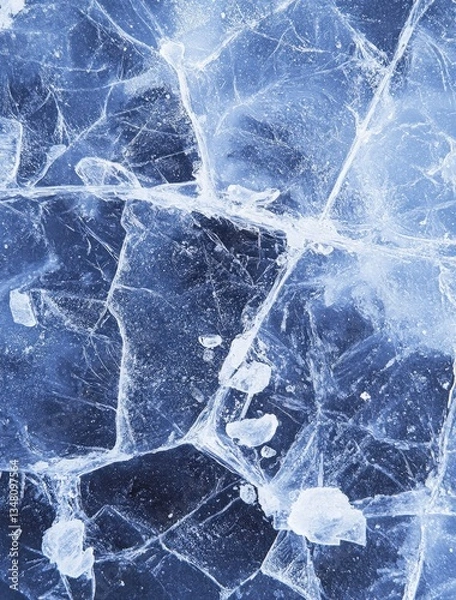 Obraz Cracked Ice Surface Texture