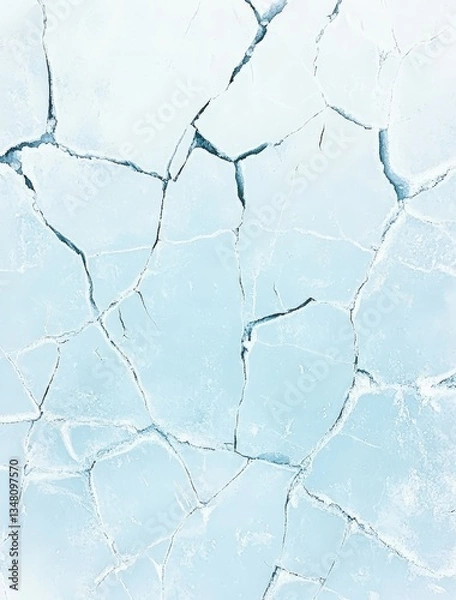 Obraz Cracked Ice Surface Texture