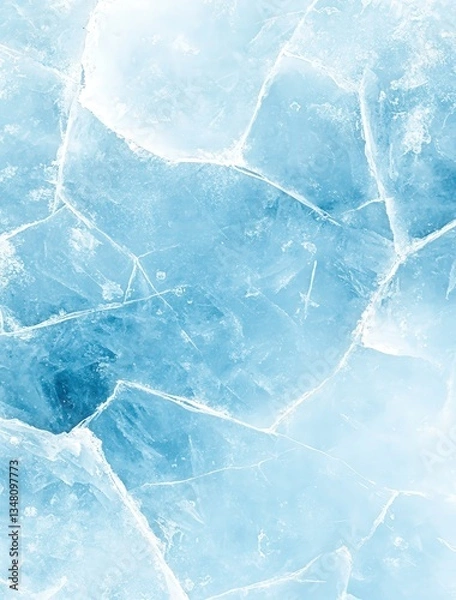 Obraz Cracked Ice Winter Texture Background