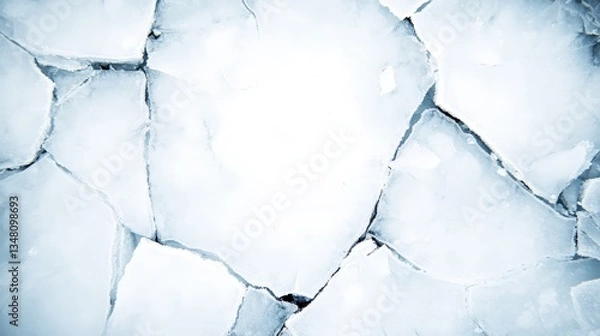 Obraz Cracked Ice Surface Texture