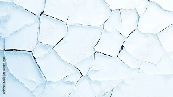 Obraz Cracked Ice Surface Texture