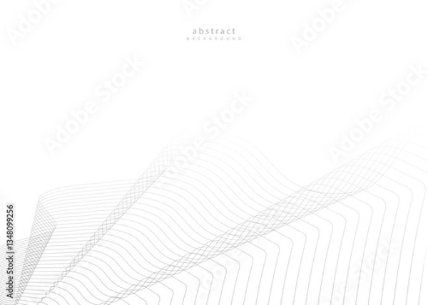 Fototapeta Abstract luxury golden lines curved overlapping on dark blue background