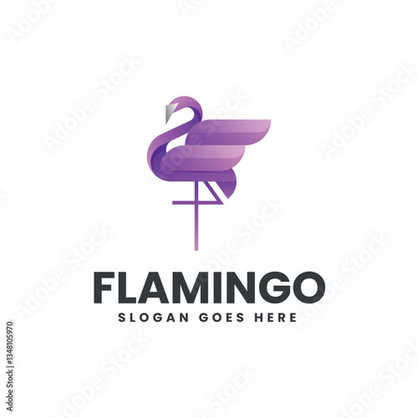 Obraz Flamingo Gradient Colorful Logo