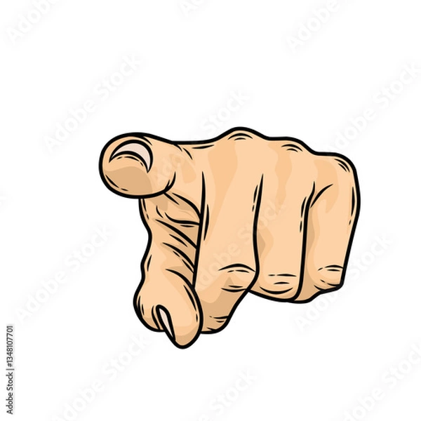 Obraz vector hand with a pose pointing forward