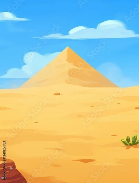 Obraz Desert Pyramid under Blue Sky