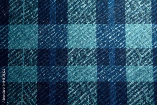 Obraz Subtle blue and grey glen plaid, infinitely repeatable, print, sophisticated