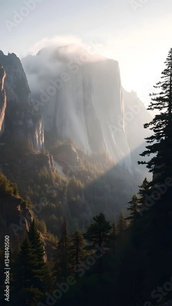 Obraz Serene Dawn Over Majestic Mountain Landscape