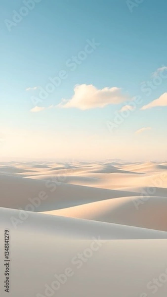 Fototapeta Serene Desert Dunes at Sunset