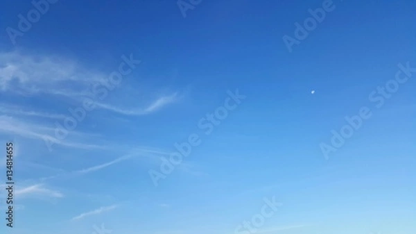 Obraz Clear blue sky with soft white cloud