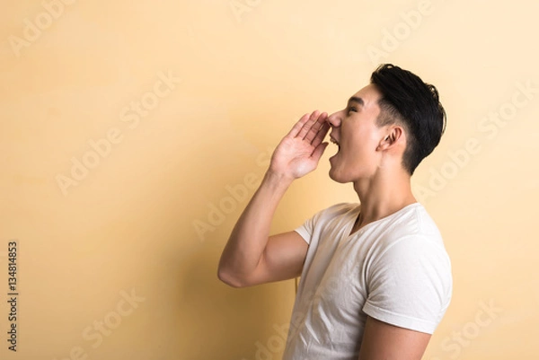 Obraz man speak loudly