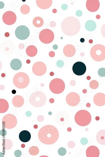 Fototapeta Abstract Pastel Polka Dot Pattern