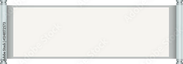 Obraz Ancient Chinese Traditional Scroll, Elegant Oriental Banner with Classic Patterns, suitable for various Oriental and Chinese-style designs, as well as festivals and celebrations.