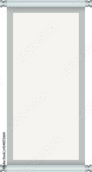 Obraz Ancient Chinese Traditional Scroll, Elegant Oriental Banner with Classic Patterns, suitable for various Oriental and Chinese-style designs, as well as festivals and celebrations.