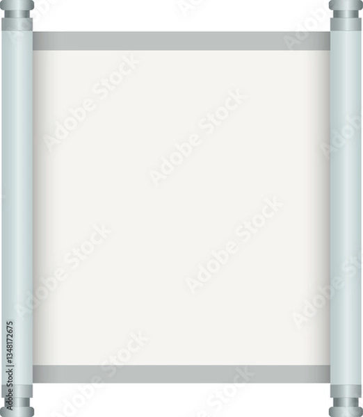 Obraz Ancient Chinese Traditional Scroll, Elegant Oriental Banner with Classic Patterns, suitable for various Oriental and Chinese-style designs, as well as festivals and celebrations.