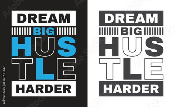Fototapeta Simple Motivational Typography design. Grit and determination, a champion's statement.