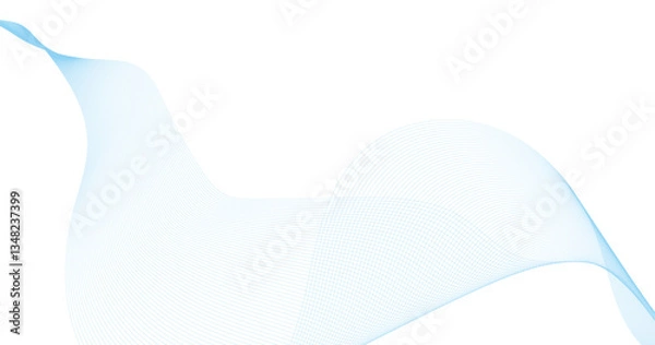 Fototapeta Abstract platinum gradient wave element for design. Digital frequency track equalizer. Stylized line art background. Vector illustration.