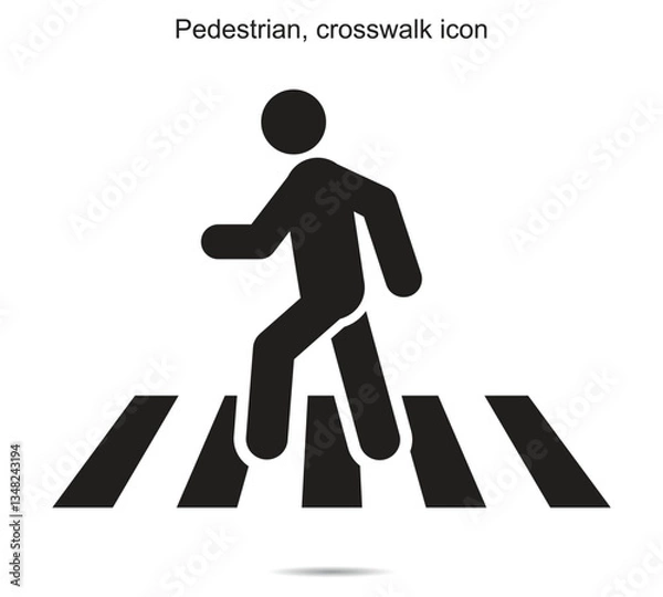 Obraz  Pedestrian, crosswalk icon