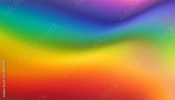 Fototapeta banner with abstract grainy fluid rainbow digital noise gradient background