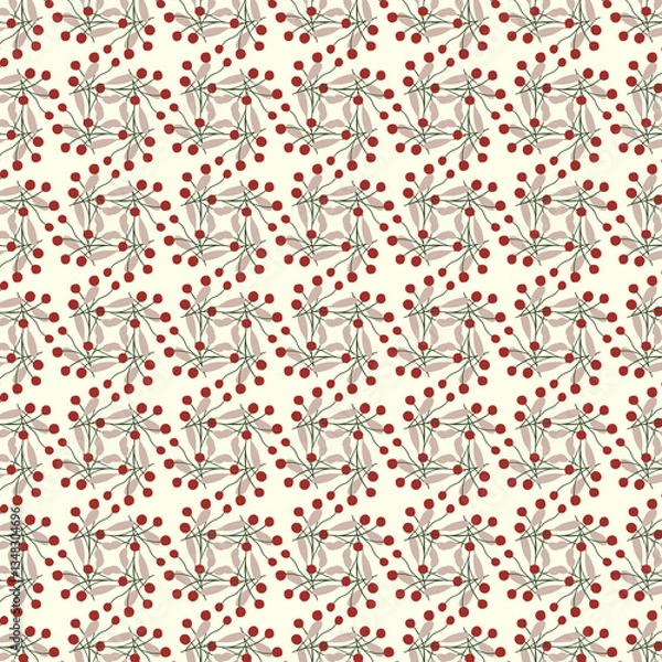 Fototapeta Rustic Berries, Timeless Twigs, Heritage Harvest, Wild Berry Vine, Nature’s Tapestry, Botanical Lace, Natural fabric patterns