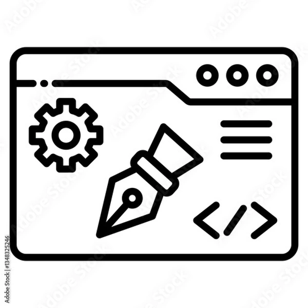 Fototapeta Website Design Outline Icon