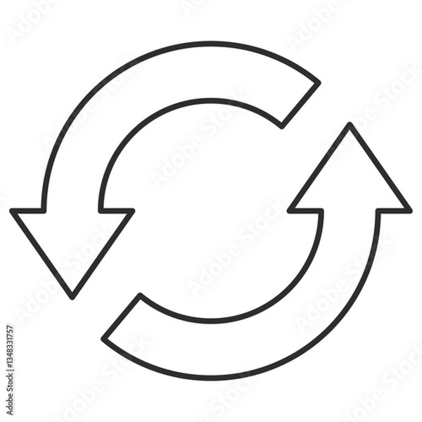 Fototapeta 回転する矢印アイコン