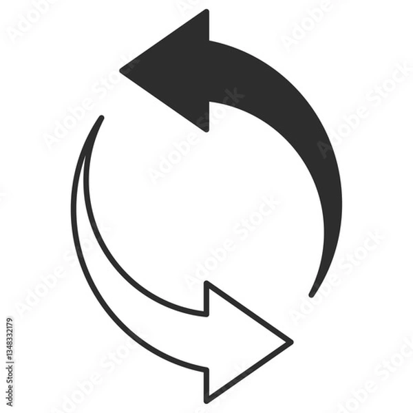 Fototapeta 回転する矢印アイコン