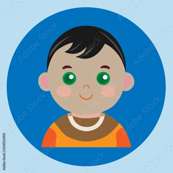 Fototapeta baby vector with baby image