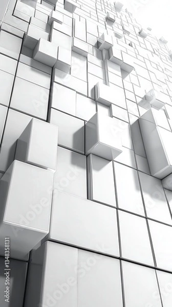 Obraz Abstract Cubist Building Facade Design