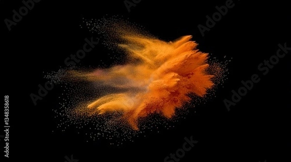 Obraz Stunning Orange Powder Explosion Art - Abstract Design for Backgrounds