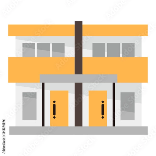 Obraz シンプルなアパートのアイコン