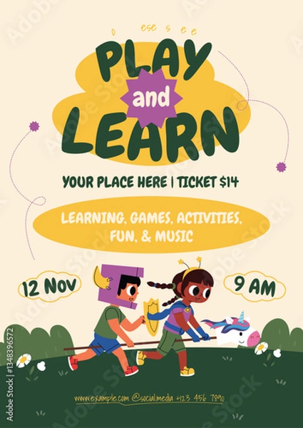 Obraz Play and Learn Flyer 